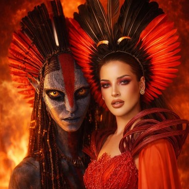 Makeup Gothic, 7 Potret Tasya Farasya Berubah Jadi Varang di 'Avatar: Fire and Ash'