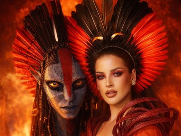 Makeup Gothic, 7 Potret Tasya Farasya Berubah Jadi Varang di 'Avatar: Fire and Ash'