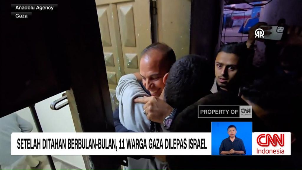VIDEO: Setelah Ditahan Berbulan-Bulan, 11 Warga Gaza Dilepas Israel