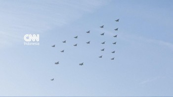 Momen Jet Tempur Swedia-Denmark Bentuk Formasi Pohon Natal