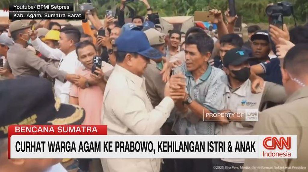 VIDEO: Curhat Warga Agam ke Prabowo, Kehilangan Istri dan Anak