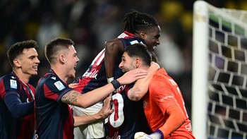 FOTO: Bologna Menang Dramatis Atas Inter di Supercoppa Italia