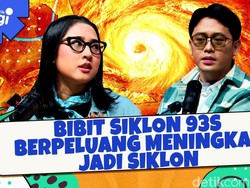 Bibit Siklon 93S Berpeluang Meningkat Jadi Siklon
