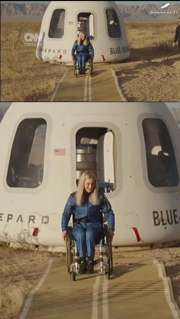 Blue Origin Antar Pengguna Kursi Roda Pertama Terbang ke Luar Angkasa