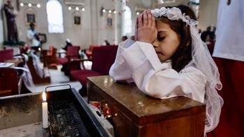 Natal di Satu-satunya Gereja Katolik di Gaza yang Pernah Dibom Israel