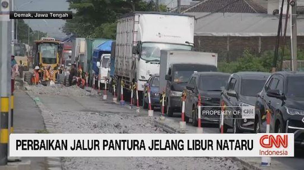 VIDEO: Perbaikan Jalur Pantura Jelang Libur Nataru