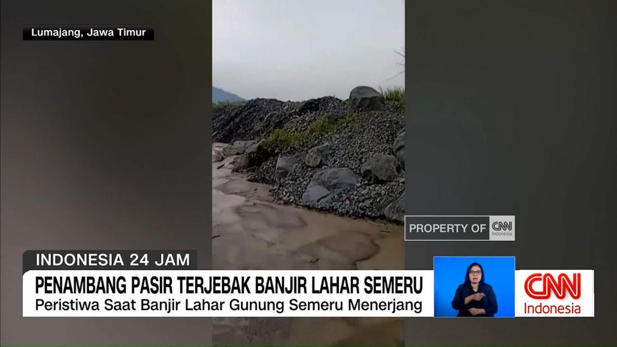 VIDEO: Penambang Pasir Terjebak Banjir Lahar Semeru
