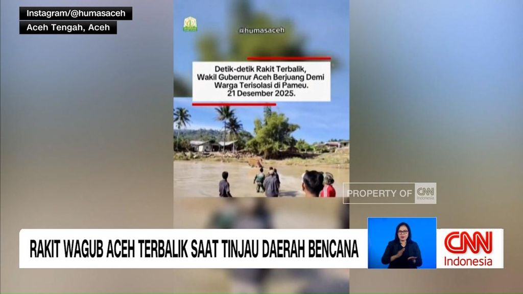 VIDEO: Rakit Wagub Aceh Terbalik Saat Tinjau Bencana