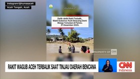 VIDEO: Rakit Wagub Aceh Terbalik Saat Tinjau Bencana