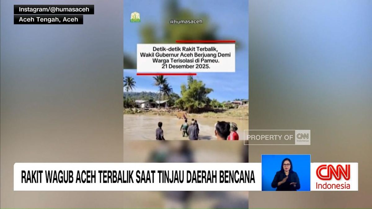 VIDEO: Rakit Wagub Aceh Terbalik Saat Tinjau Bencana
