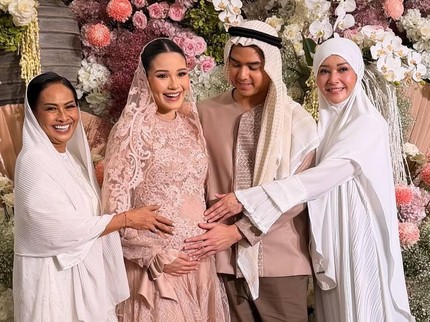 Alyssa Daguise dan Al Ghazali Gelar Pengajian 4 Bulan Kehamilan, Intip Kehangatan Keluarganya