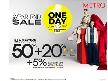 Jangan Lewatkan Promo Akhir Tahun METRO One Day Super Special Digelar 27 Desember