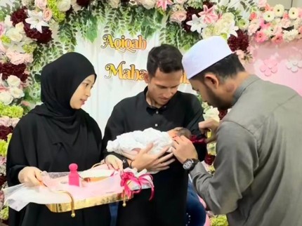 5 Momen Akikah Elara, Putri Pertama Adiba Khanza dan Egy Maulana