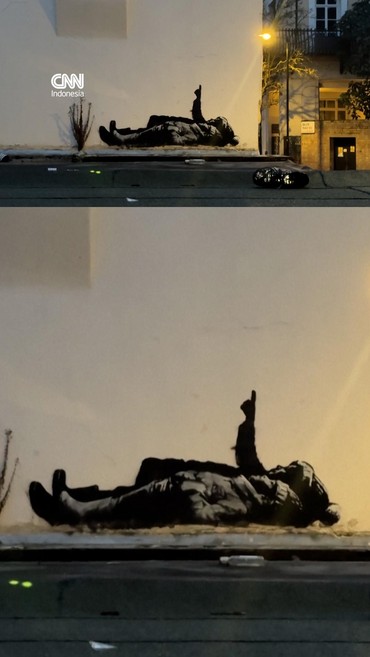 Karya Terbaru Banksy Hiasi Tembok Bangunan Tua di London