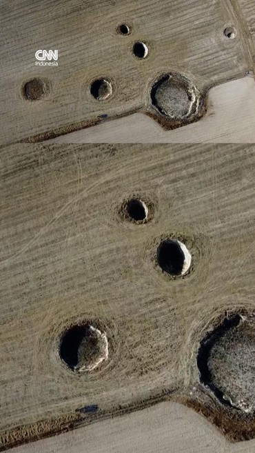 Ratusan Sinkhole Muncul di Ladang Pertanian Turki Imbas Kekeringan