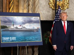Trump Umumkan Kelas Kapal Perang AS Baru yang Dinamai Namanya Sendiri