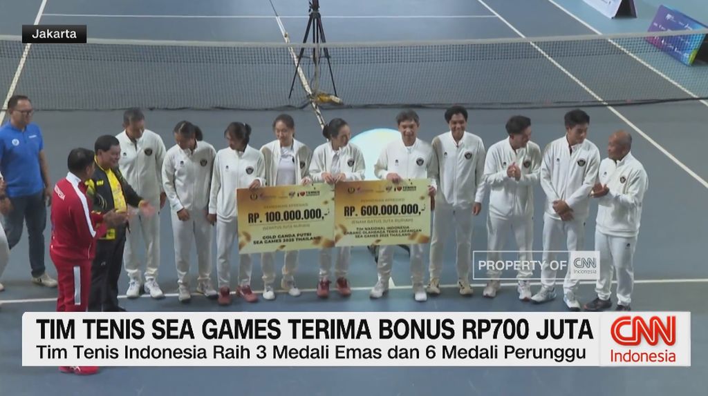 VIDEO: Tim Tenis Sea Games Terima Bonus Rp.700 Juta