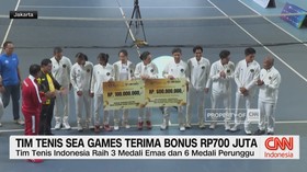 VIDEO: Tim Tenis Sea Games Terima Bonus Rp.700 Juta