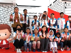 Kegiatan Hangat Anak Pejuang Kanker Bermain dan Belajar di Alfamart