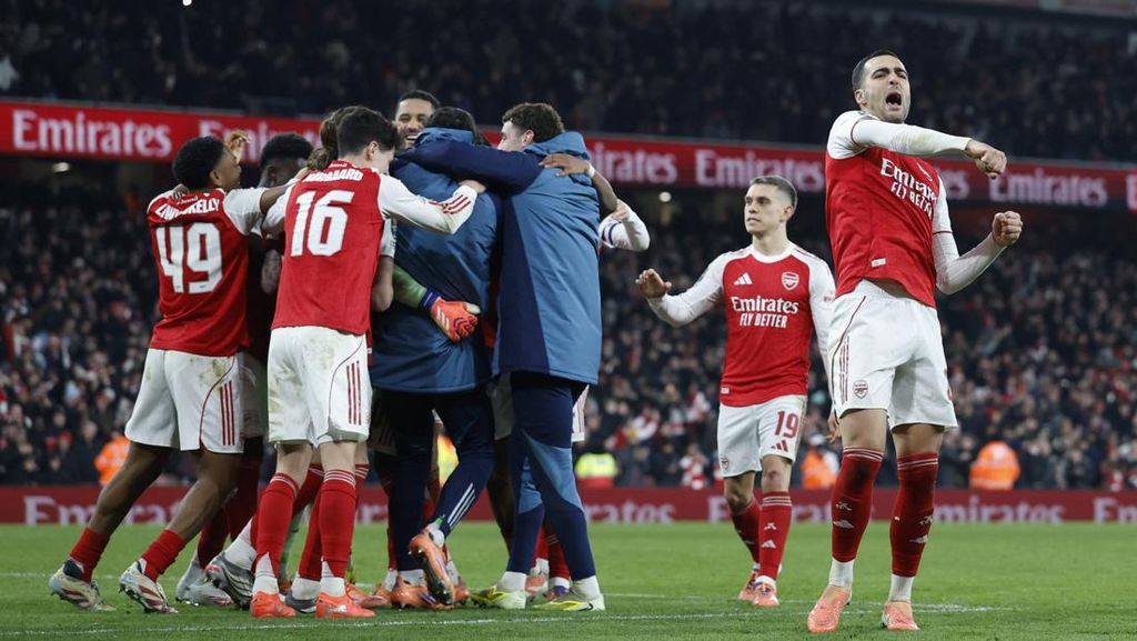 Bungkam Crystal Palace, Arsenal Jaga Peluang 4 Gelar Juara
