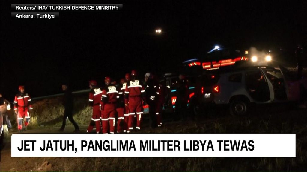 VIDEO: Jet Jatuh, Panglima Militer Libya Tewas