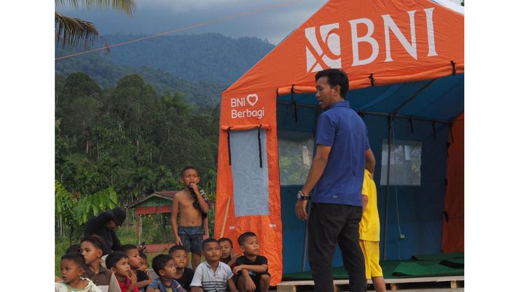 BNI Hadirkan Trauma Healing bagi Anak Korban Banjir di Aceh Tenggara