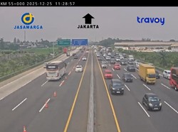 Libur Nataru, Lalin Tol Layang MBZ dan Tol Japek Padat di Sejumlah Titik