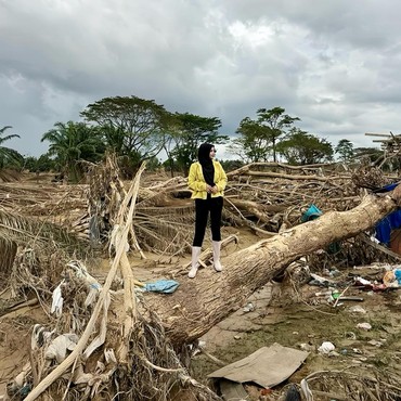 Dihujat karena Pakai Baju Ketat ke Lokasi Bencana, Novi Rizki: Sebenarnya Biasa Aja