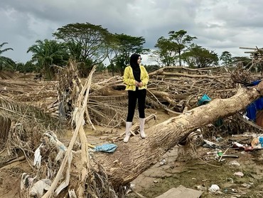Dihujat karena Pakai Baju Ketat ke Lokasi Bencana, Novi Rizki: Sebenarnya Biasa Aja