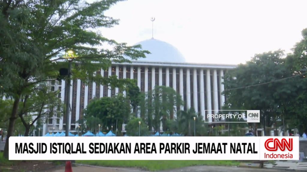 VIDEO: Masjid Istiqlal Sediakan Area Parkir Jemaat Natal