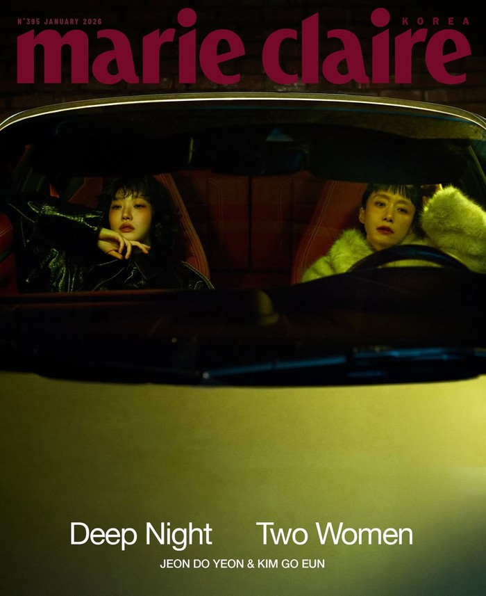 Selain Anna MEOVV, Kim Go Eun dan Jeon Do Yeon turut mewarnai sampul majalah Marie Claire Korea edisi Januari 2026 dengan sorotan sinematik dan ekspresi karismatik khas serial Netflix 'The Price of Confession'./ Foto: instagram.com/marieclairekorea