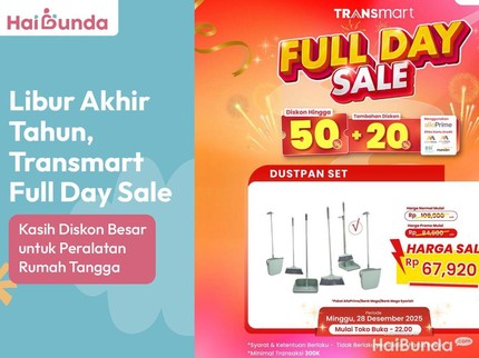 Libur Akhir Tahun, Transmart Full Day Sale Kasih Diskon Besar untuk Peralatan Rumah Tangga