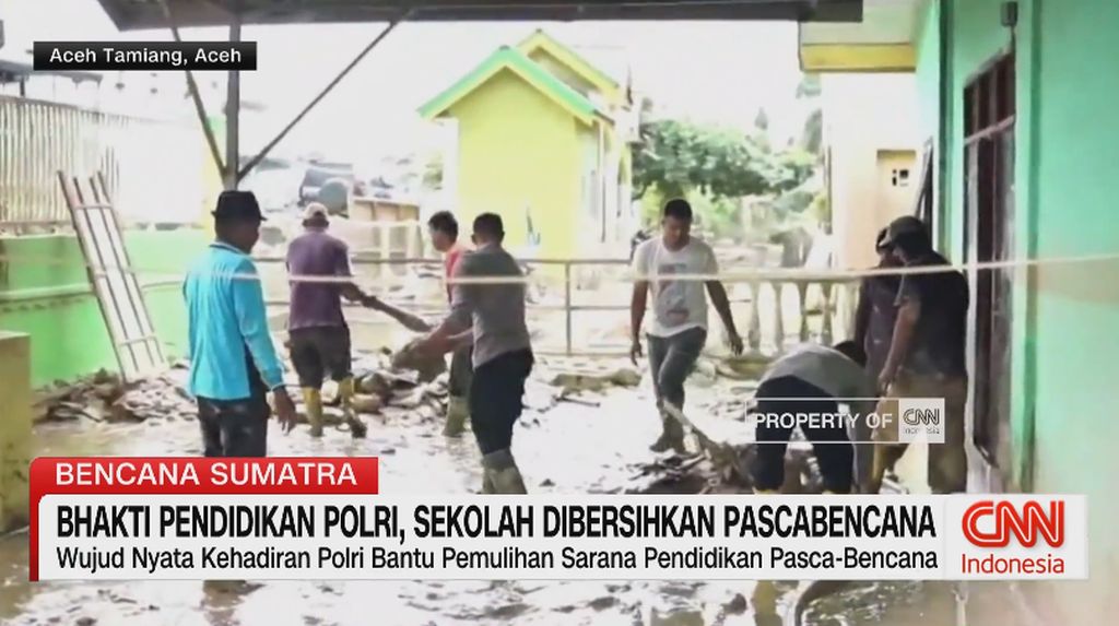 VIDEO: Bhakti Pendidikan Polri, Sekolah Dibersihkan Pascabencana