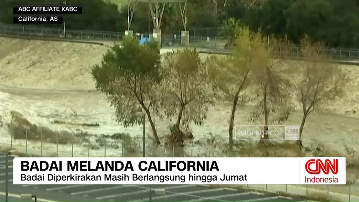 VIDEO: Badai Hebat Melanda California, Sungai Los Angeles Meluap