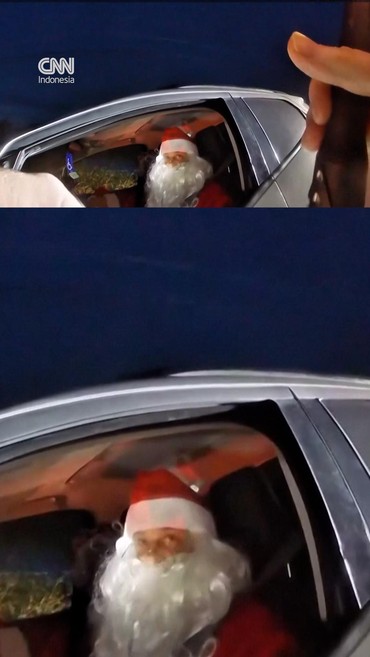 Momen Polisi AS Tertawa Usai Nyaris Tilang 'Santa Claus' Ngebut