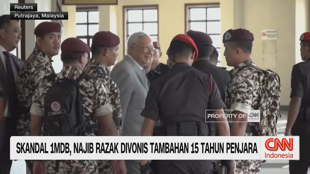 VIDEO: Skandal 1MDB, Najib Razak Divonis Tambahan 15 Tahun Penjara