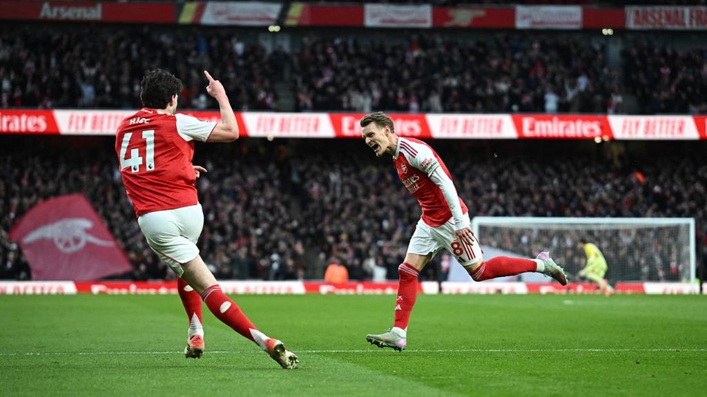 Hasil Liga Inggris: Arsenal Susah Payah Gebuk Brighton