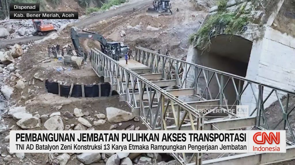VIDEO: Jembatan Bailey Medan-Banda Aceh Kembali Difungsikan