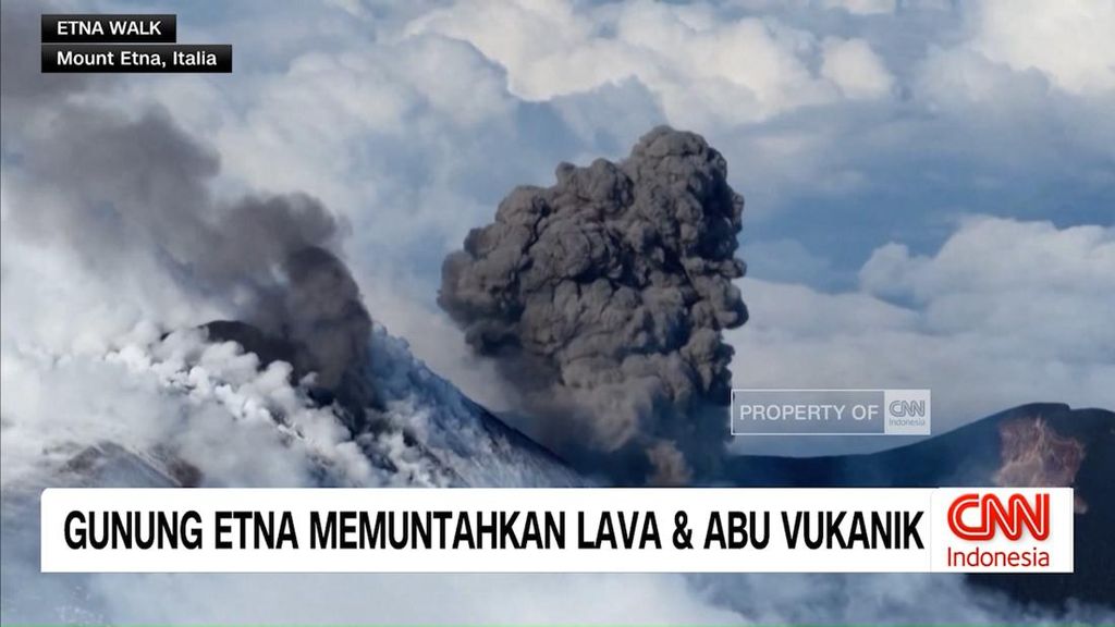 VIDEO: Gunung Etna Memuntahkan Lava dan Abu Vulkanik