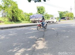 Jalan Retak di Porong Dikeluhkan, Wabup Sidoarjo Minta Perbaikan Cepat