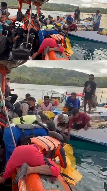 Momen Evakuasi Korban Kapal Tenggelam di Labuan Bajo