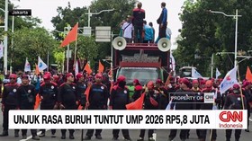 VIDEO: Unjuk Rasa Tuntut UMP 2026 Rp5,8 Juta
