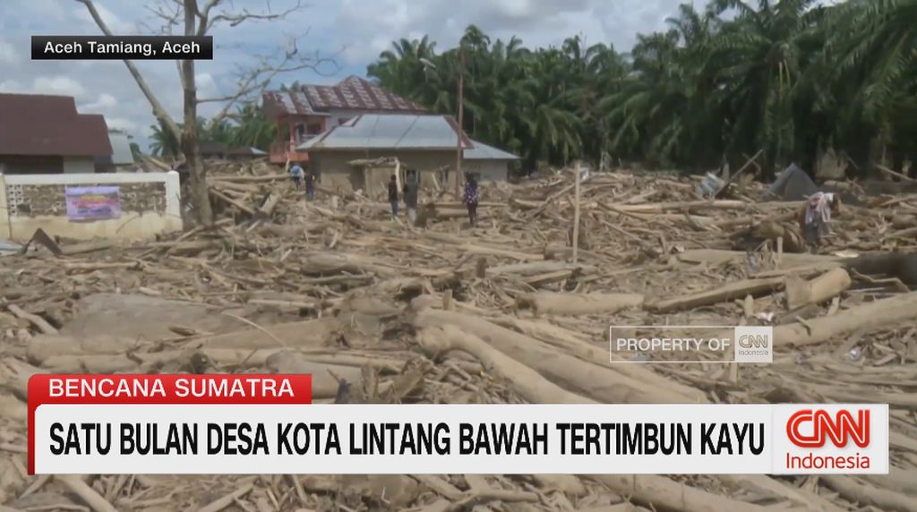 VIDEO: Satu Bulan Desa Kota Lintang Bawah Tertimbun Kayu