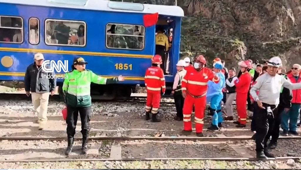 Penampakan Lokasi Tabrakan Kereta Api Dekat Machu Picchu di Peru