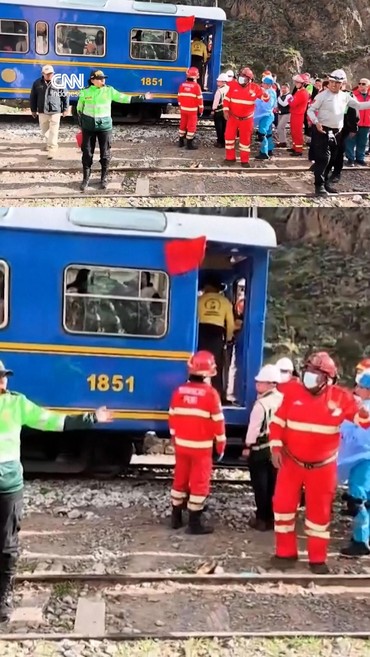 Penampakan Lokasi Tabrakan Kereta Api Dekat Machu Picchu di Peru