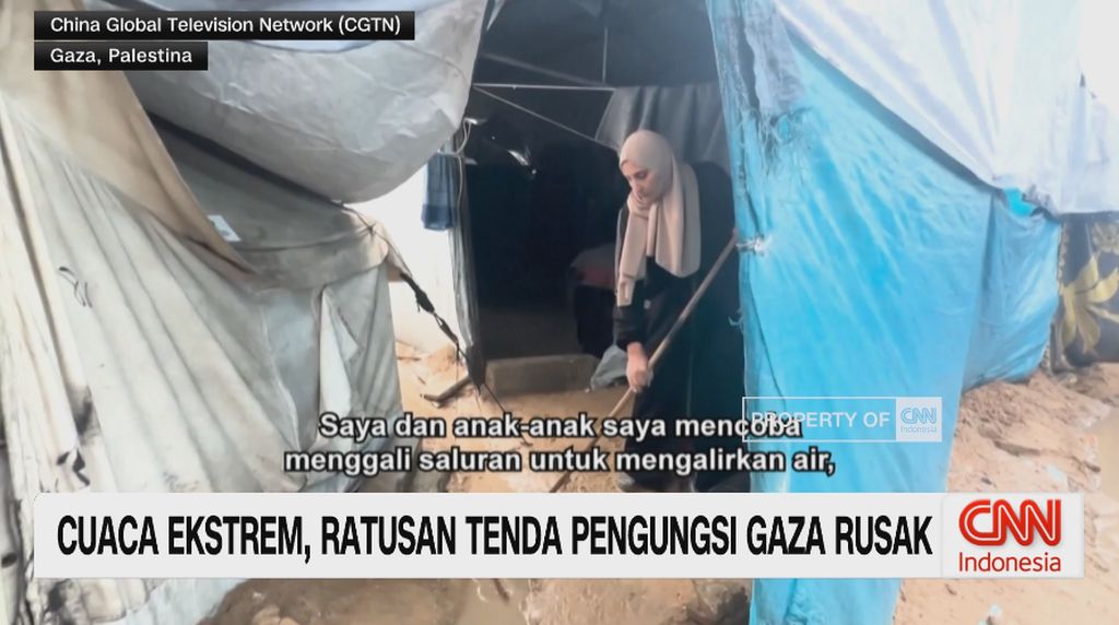 VIDEO: Cuaca Buruk Perparah Krisis Kemanusiaan di Gaza