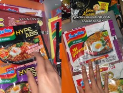 Viral! Wanita Ini Pamer Koleksi 150 Bungkus Mie Instan Sepanjang 2025