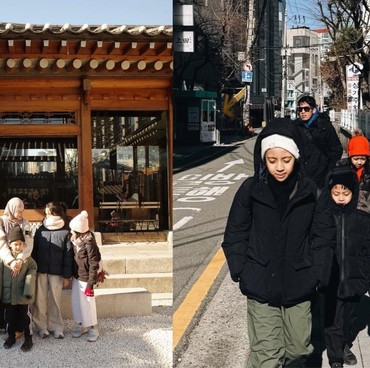 Desta dan Natasha Rizky Boyong Anak Liburan Tahun Baru di Korea Selatan