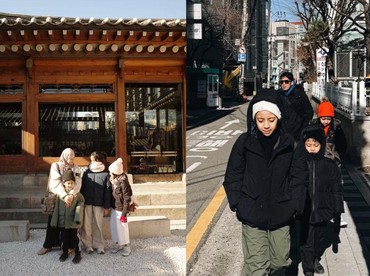 Desta dan Natasha Rizky Boyong Anak Liburan Tahun Baru di Korea Selatan