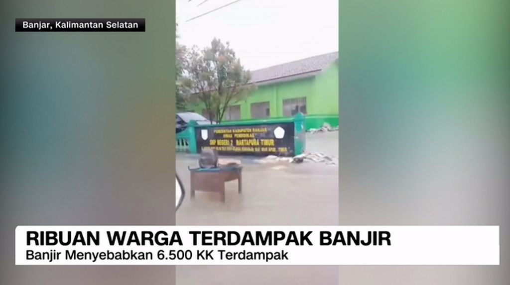 VIDEO: Banjir Rendam Banjar dan Tegal, Warga Mengungsi